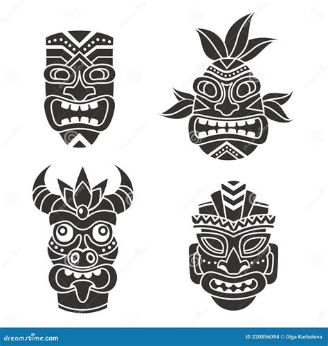 Mask Idol Ritual Black Totem Tribal Face Masks God Tiki African
