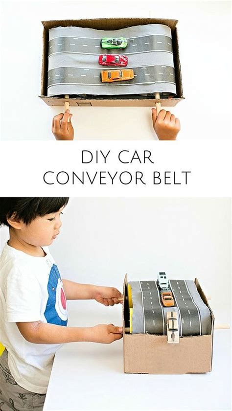 Diy Cardboard Car Conveyor Belt Cardboard Car Diy Cardboard Diy For