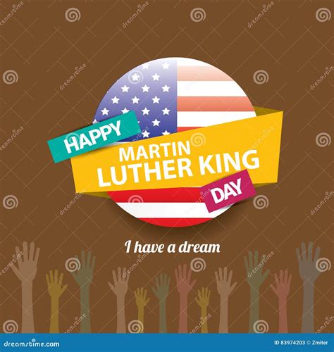 Vector Martin Luther King Day Us Sticker Or Label Stock Vector
