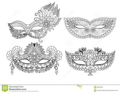 Dessin a imprimer pyjamasque gratuit is important information accompanied by photo and. Carnival Mask Designs For Coloring Book For Adult Stock Vector - Illustration of dress, feather ...