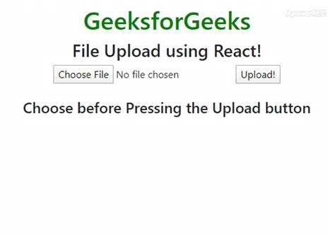 File Uploading In React Js Geeksforgeeks Hot Sex Picture