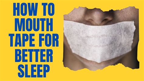 How To Mouth Tape For Better Sleep Mouth Taping Benefits YouTube