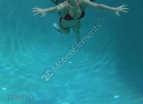 Sexy Bikini Clad Blonde Underwater 1 Stock Video Footage 168610