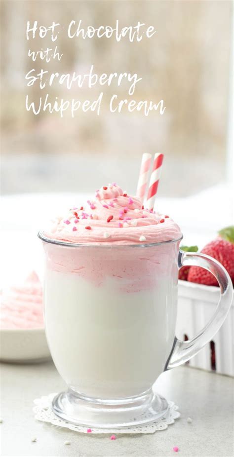 Of course you can go get some mascarpone cheese but why if you already have 2. White Hot Chocolate with Strawberry Whipped Cream is a cocoa made with white chocolate chips ...