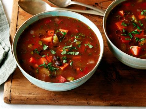 Vegan Black Bean And Sweet Potato Soup Recipe Food Network Kitchen