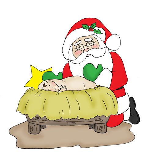 Santa And Jesus Clipart 10 Free Cliparts Download Images On