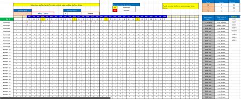 Plantilla Cuadrante Mensual Excel Peperejotes Es