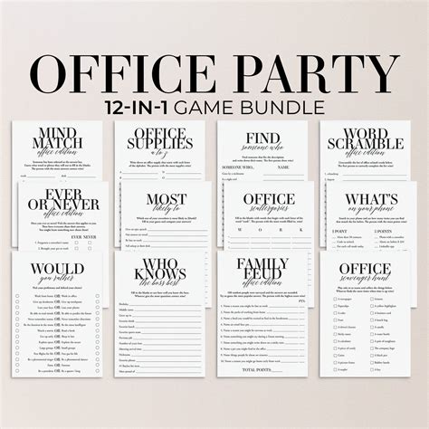Office Party Games Bundle Printable Games For Work Team Etsy In 2023