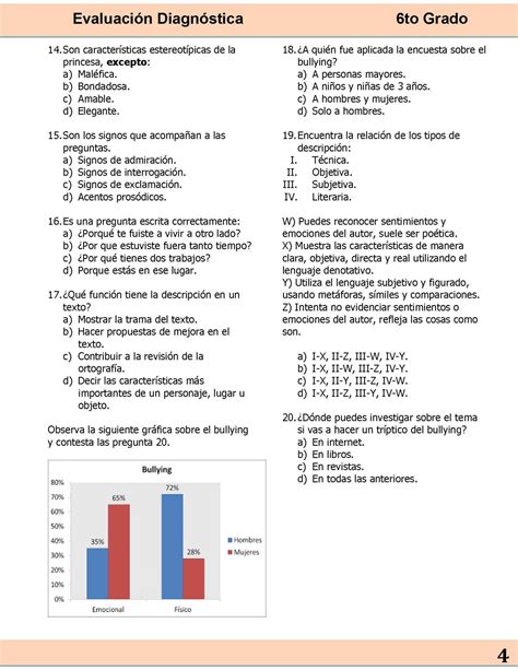 EvaluaciÓn DiagnÓstica 6to Gradopágina04 Imagenes Educativas