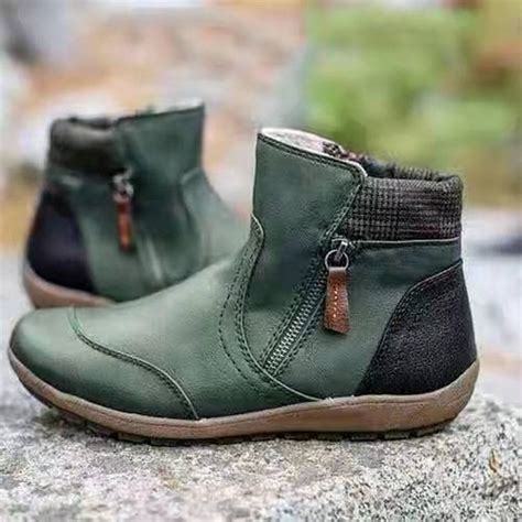 Women Zipper Waterproof Ankle Support Boots