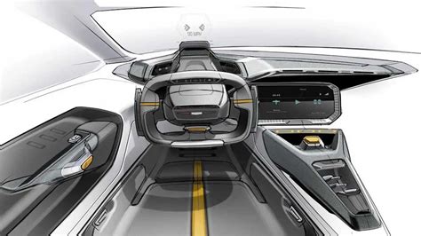 Sleek Gm Design Sketch Shows Off A Sporty Car Interior