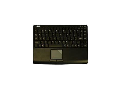 Adesso Akb 410pb Slimtouch Ps2 Mini Keyboard With Touchpad Black