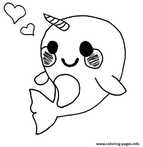 You can print any of these narwhal coloring pages for free but you must keep them for personal use only. Print Cute Baby Narwhal Coloring Page Coloring pages