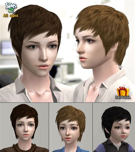 Raonjena Male Hair 041 Sims 2 Hair Mens Hairstyles Sims 2