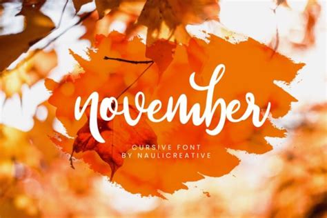 November Font By Naulicrea · Creative Fabrica