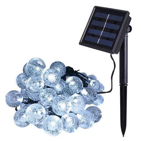 Outdoor Solar Power Decorative String Lights Anko 30 Led 20 Ft Water
