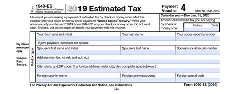 What Is Irs Form 1040 Es Guide To Estimated Income Tax Bench