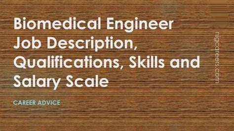 Biomedical Engineer Job Description Skills And Salary
