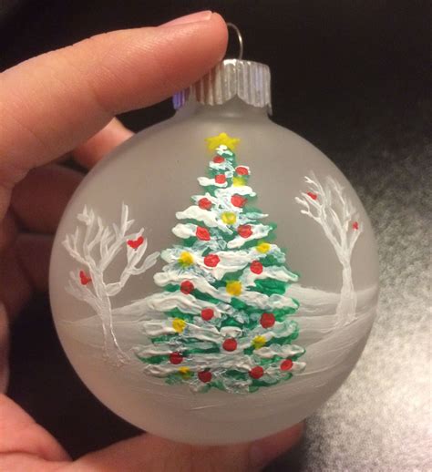 Hand Painted Ornament Clear Christmas Ornaments Hand Painted