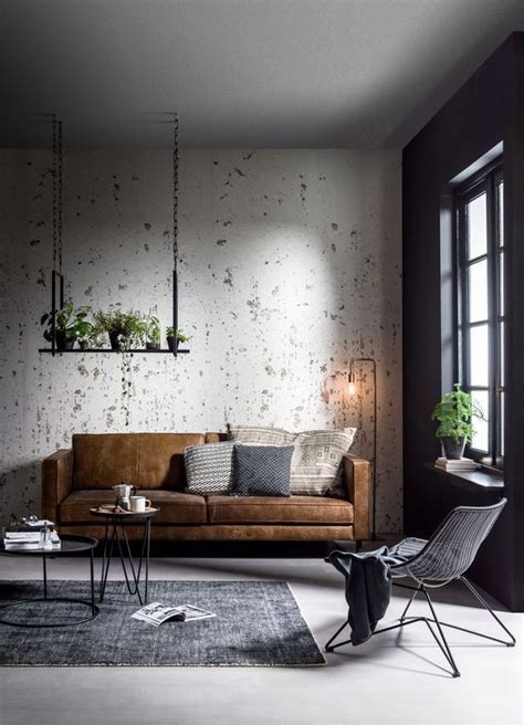 Modern Scandinavian Living Room In Industrial Design