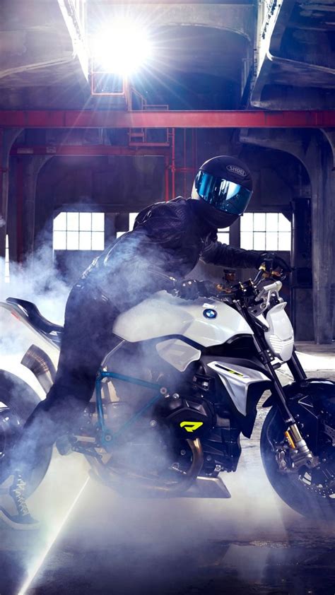 Bmw Concept Roadster Motorcycle Smoke Bike 720x1280 Wallpaper