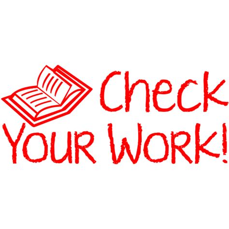 Open Book Check Your Work Teacher Stamp Simply Stamps