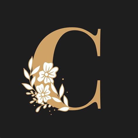 Floral Letter C Font Typography Free Image By Tvzsu