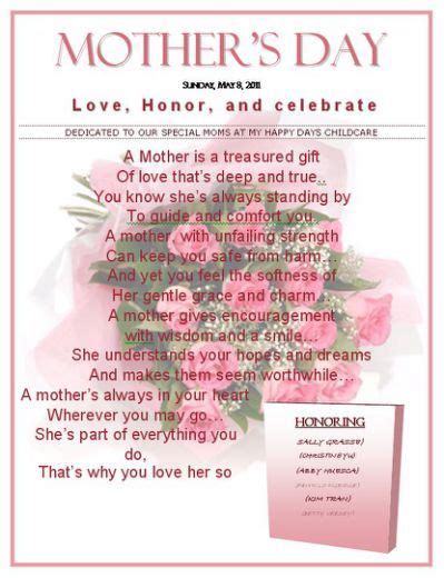 Mothers Day Poem English Design Corral