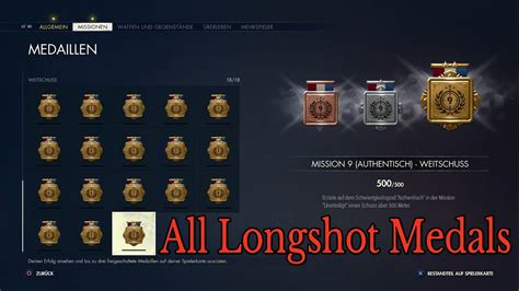 Sniper Elite 5 All Longshot Gold Medals🎖️alle Weitschuss Gold