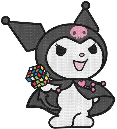 Kuromi Sanrio Kawaii Rubiks Cube Png Gratis Picmix