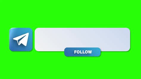 Animated Telegram Lower Third Banner With Follow Green Screen 10752122 Stock Video At Vecteezy