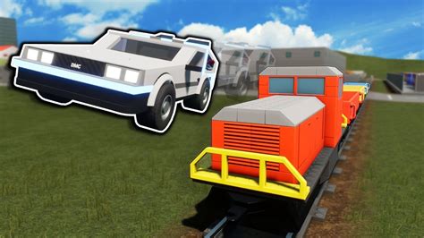 Idiots Try To Go Back To The Future To Stop Lego Trains In Brick Rigs