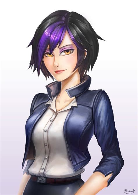 Purple Haired Female Anime Character Go Go Tomago Big Hero Movies Animated Movies Hd