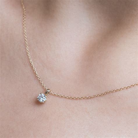 1 4 Ct Diamond Pendant Diamond Pendant Necklace Simple Diamond