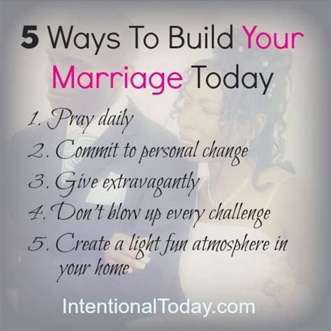 5 Ways You Can Build Your Marriage Today