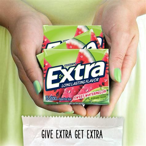 【1着でも送料無料】 Sweet Watermelon Extra Gum Watermelon Sugarfree Chewing Gum