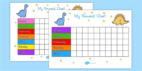 My Reward Chart Dinosaurs Reward Chart Australia Dinosaurs