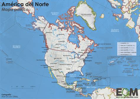 Chaleco Desmenuzar Luna Mapa Pol Tico De Am Rica Norte Esp A Establecer