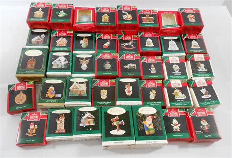Hallmark Miniature Christmas Ornaments 1988 1997 Series Lot Of 47