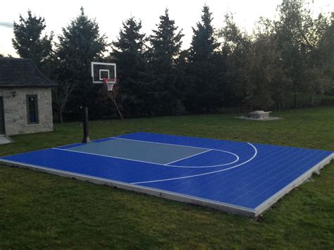 Most people choose to have a diy backyard playground for their kids, but why not if you don't want to pour the foundation yourself, you can use a regular concrete pad designed for a basketball court. 28x34 Backyard Basketball Court - Waiting for the kids to ...