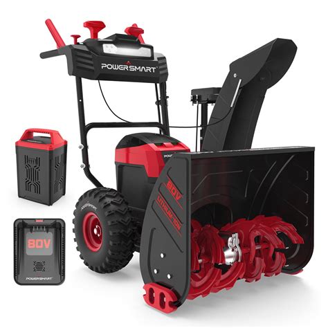 Powersmart 24 Inch 2 Stage 80v Cordless Snow Blowerbattery And Charger