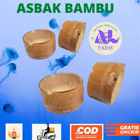 Jual Asbak Bambu Asli Kerajinan Bermotif Alami Alfarm Shopee Indonesia