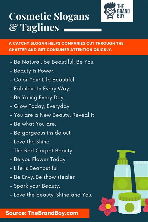 Cool Beauty Cosmetic Slogans And Taglines Business Slogans