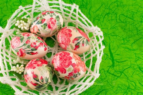 Hand Painted Easter Eggs In The Basket Stock Photo 01 Free Download