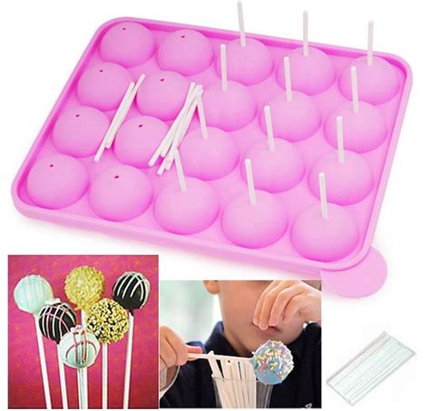 Cake pops or cake balls. Cake Pops Recipe Using Silicone Mould : Pink Silicone Cake ...