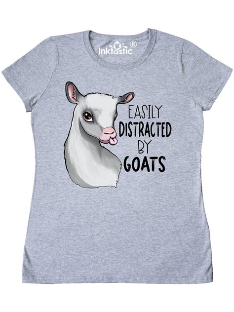 Inktastic Easily Distracted By Goats Cute Goat Womens T Shirt