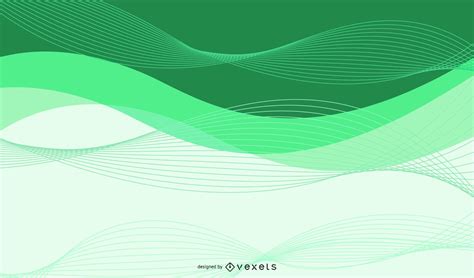 Abstract Green Background With Spiral Lines Vector Download