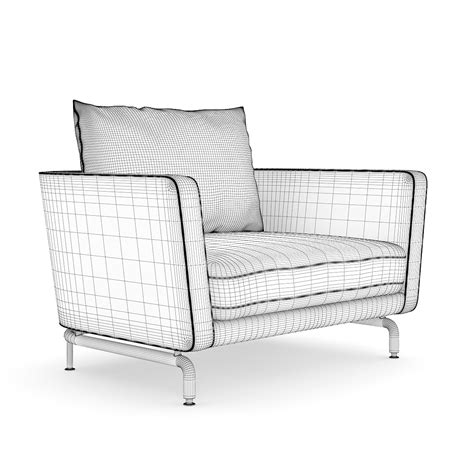 Grey Armchair With Pillow 3d Models In Sofa 3dexport