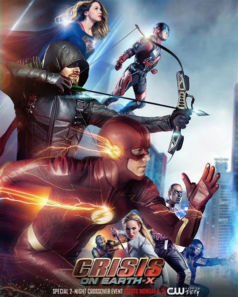 Supergirl The Flash Arrow And Legends Of Tomorrow Crossover Poster