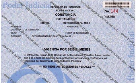 Como Solicitar Constancia Antecedentes Penales Honduras Blog Bj
